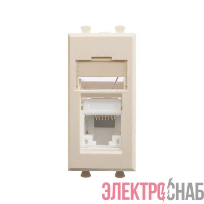 Розетка компьютерная 1мод. Avanti "Ванильная дымка" RJ45 кат.6 модульная DKC 4405291