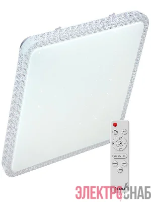 Светильник светодиодный PREMIUM MYSTERY QUADRO 75Вт 230В 3000-6500К 6000лм IP40 530х530х70мм настенно-потолочный управляемый с пультом ДУ КОСМОС KSMystQD75W