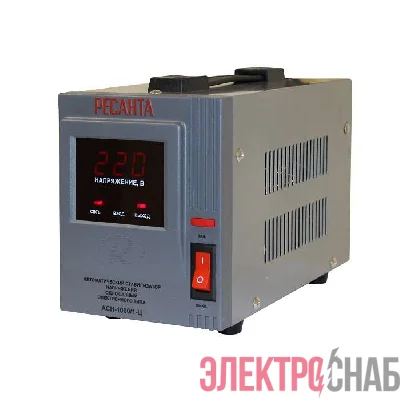 Стабилизатор напряжения АСН-1000/1-Ц 1ф 1кВт IP20 релейный Ресанта 63/6/2