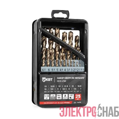 Набор сверл по металлу НСС-25К ПРОФИ КВТ 106206