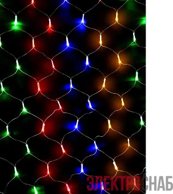 Гирлянда-сетка NTLD144C-M 1.5х1м 144LED разноцвет. IP20 соединяемая до 3мод. SHLights 4610003328672
