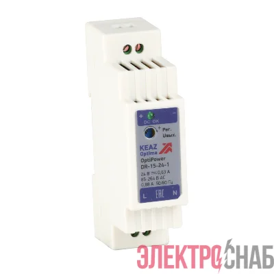 Блок питания OptiPower DR-15-24-1 КЭАЗ 284543