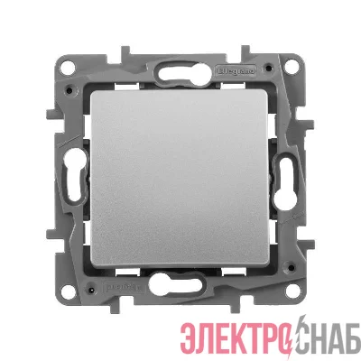 Выключатель 1-кл. СП Etika 10А IP20 250В 10AX авт. зажимы механизм алюм. Leg 672401