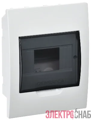Бокс ЩРВ-П-6 мод. встраив. пластик IP41 GENERICA MKP12-V-06-41-G