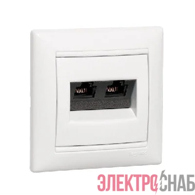 Механизм розетки информ. 2-м СП Valena RJ45 CAT.5E UTP на винтах сл. кость Leg 774139