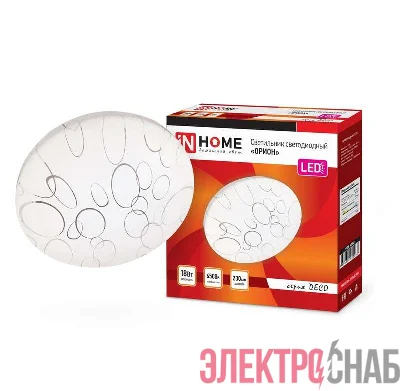 Светильник светодиодный DECO ОРИОН 18Вт 6500К 1620лм 230В 260х55мм IN HOME 4690612022260