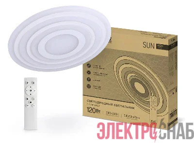 Светильник светодиодный GEO SUN 120Вт 230В 3000-6500К 8400лм 500х50мм с пультом ДУ IN HOME 4690612035772