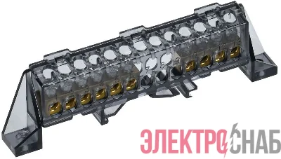 Шина нулевая N в комб. изол. "Стойка" 6х9-4+6-Ч TEKFOR IEK TF-NN10-46-DP-K02