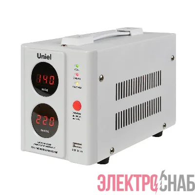 Стабилизатор напряжения для холодильников RS-1 1000Вт/RX/U WHITE REF 1000В.А USB разъем TM Uniel UL-00012789