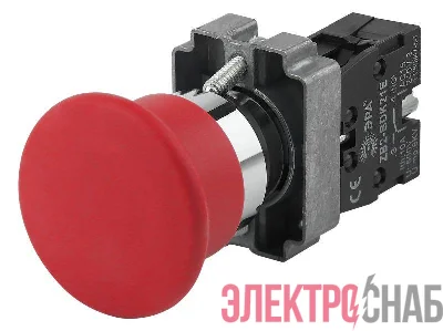 Кнопка LAY5-BC41 "Грибок" 1з BBG70-BC-K04E красн. ЭРА Б0045642