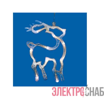 Фигура ULD-H1419-010/STA/3AAA WARM WHITE IP20 DEER Олень 3AAA (не в/к) 14х19см подвес 10 LED провод прозр. Uniel UL-00007252