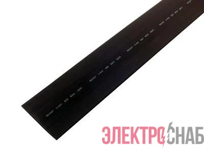 Трубка термоусадочная 50.0/25.0 1м черн. Rexant 25-0006