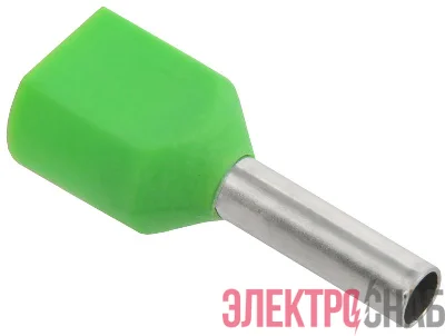 Наконечник НШВИ(2) 1.0-8 свет. зел. (уп.100шт) IEK UTE10-D2-2-100