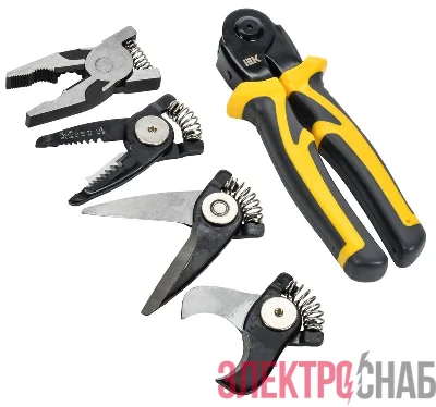 Пассатижи многофункциональные ARMA2L 3 K1 с насадками 4в1 IEK A2L3-NP10-K1-N04-04