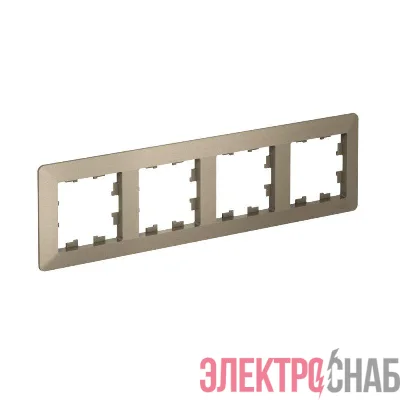 Рамка 4-м AtlasDesign Air шампань/дым. черн. SE ATN220504