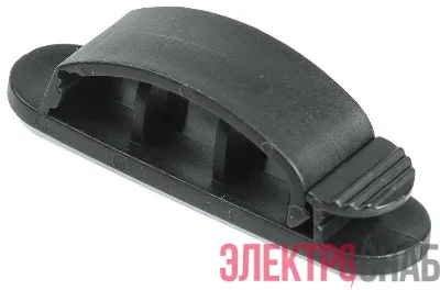 Клипса самоклеящаяся КС-3 черн. (уп.12шт) IEK UHP41-3-K02
