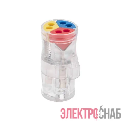 Экспресс-Клемма СМК 2273-2x3R проходная разъемная 3 полюса 3х2-проводная 0.5-2.5кв.мм (уп.50шт) Rexant 07-5244