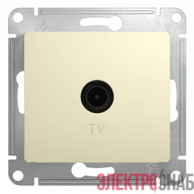 Розетка телевизионная оконечная TV 1-м СП Glossa 1дБ механизм беж. SE GSL000291