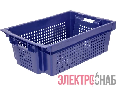 Ящик 600х400х200 усиленный  синий 102-У 102-У