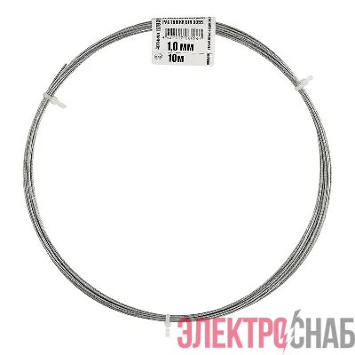 Трос для растяжки 1.0мм DIN 3055 стальной (уп.10м) Tech-Krep/Zitar 127839