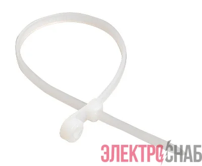 Хомут кабельный 3.5х150 нейл. бел. с отвер. для креп. ХОК (уп.100шт) IEK UHH40-4-150-100