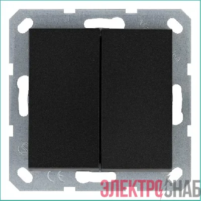 Переключатель проходной 2-кл. 10А IP20 механизм антрацит Jasmart G3022B