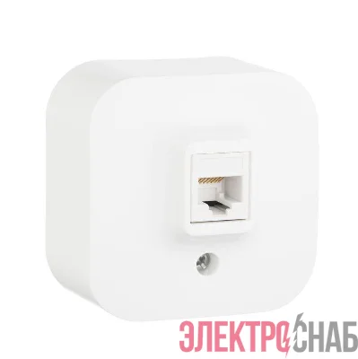 Розетка компьютерная 1-м ОП Quteo RJ45 кат.5E UTP бел. Leg 782224