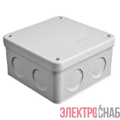 Коробка распределительная ОП 105х105х56мм IP54 7 выходов без гермовводов крышка на винтах сер. Epplast 115062