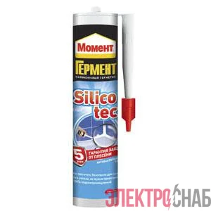 Герметик силиконовый "Момент Силикотек" 280мл бел. Момент Б0002115
