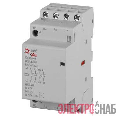 Контактор модульный КМ25-04 АС PRO NO-902-330 ЭРА Б0062286