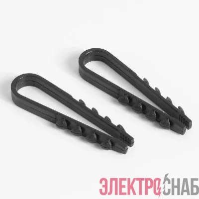 Дюбель-хомут для круглого кабеля 5-10мм черн. (уп.100шт) TOKOV ELECTRIC TKE-DH-5-10-C05