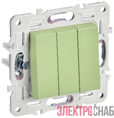 Выключатель 3-кл. SKANDY 10А SK-V11G мятный IEK SK-V30-0-10-K06