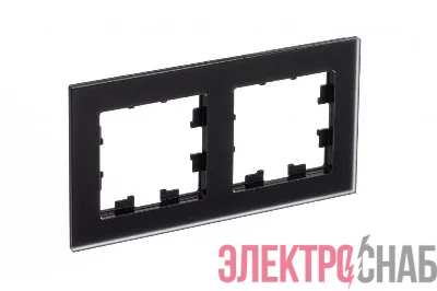 Рамка 2-м AtlasDesign Nature матов. стекло черн. SE ATN331002