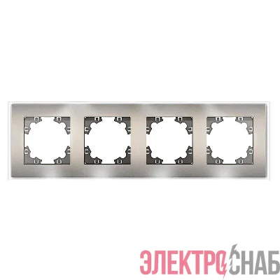 Рамка 4-м Афина стеклянная мокко UNIVersal 2287