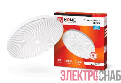 Светильник светодиодный DECO АВРОРА 36Вт 230В 6500К 2340лм 370х50мм IN HOME 4690612037417