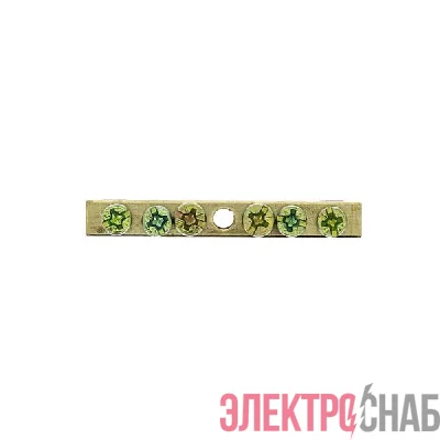 Шина PEN &quot;ноль-земля&quot; 6х9 6 отвер. латунь крепеж по центру PROxima EKF sn0-63-06