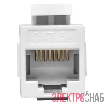 Адаптер проходной Keystone RJ45-RJ45 кат.5E неэкранир. TERACOM бел. EKF TRC-INLC-KSTN-5EUTP-WH