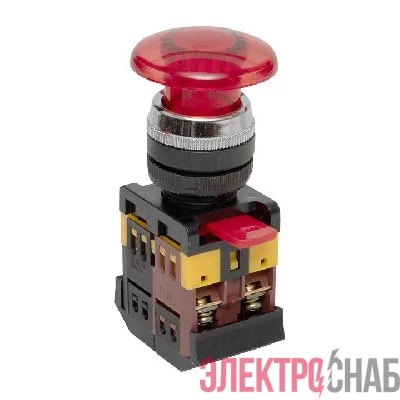 Кнопка "Грибок" AELA-22 NO+NC 220В с подсветкой красн. PROxima EKF pbn-aela-1r-220