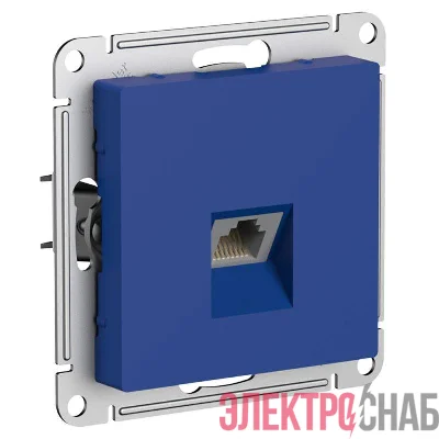 Розетка компьютерная AtlasDesign RJ45 кат.5E механизм аквамарин SE ATN001183