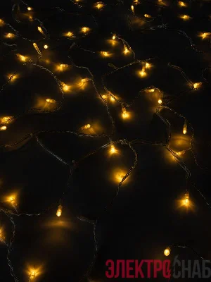 Гирлянда "Бахрома" OIC100LSE-WW-T-I4 100LED тепл. бел. 2х0.56м 20 нитей 24/56/32/48см соединяемая до 20шт уличная SHLights 4690601040510