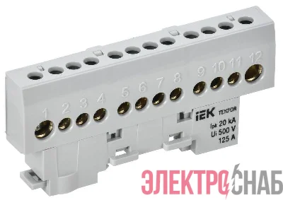 Шина L "фаза" изол. на универс. держ. 8х12-12-Ср TEKFOR IEK TF-NN20-12-KL-K03