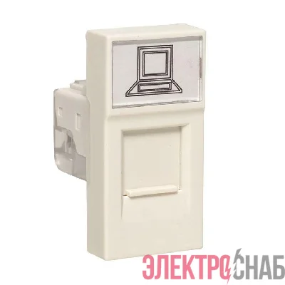 Розетка компьютерная 1мод. RJ45 кат.5E EKF E1MK015E-135-10