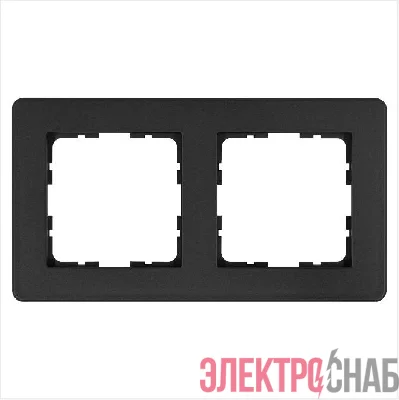 Рамка 2-м G-Flex антрацит Jasmart G1102B