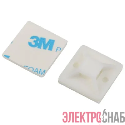 Площадка самоклеящаяся под хомуты 20х20мм NO-225-301 бел. (уп.50шт) Эра Б0066703