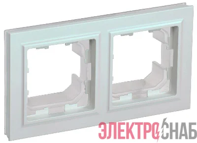 Рамка 2-м IP44 BRITE РУ-2-БрЖ-44 жемчуж. IEK BR-M22-44-K36