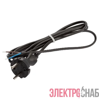 Шнур для бра 1.8м ШВВП 2х0.75 черн. UX-ШВВП-2x0.75-1.8m-B ЭРА Б0051342