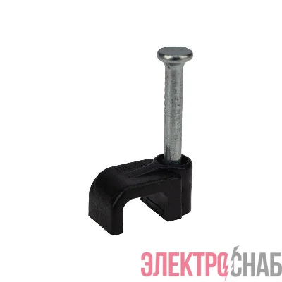 Крепеж кабеля плоский 6х4мм черн. (уп.50шт) Rexant 07-4206-1