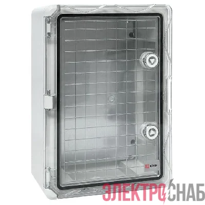 Бокс пластиковый с монтажной платой 350х250х150 IP65 прозр. дверь PROxima EKF PBT65MP002