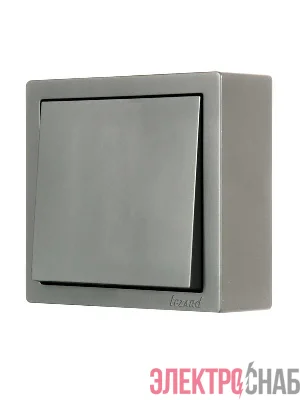 Выключатель 1-клав. LETO платина LEZARD 752-3500-100