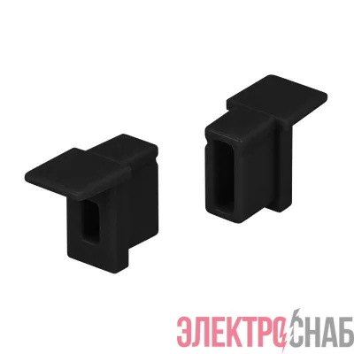 Заглушка SL-MINI-6-H9 BLACK c отверстием пластик (комплект) Arlight 044087